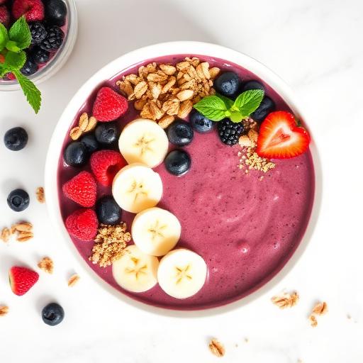 Triple Berry Protein Smoothie Bowl